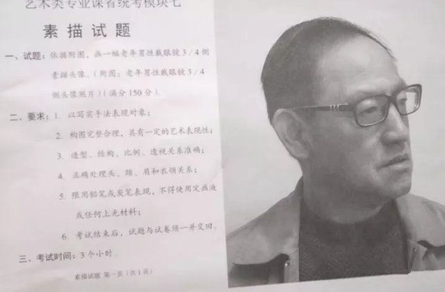 2018年安徽省美术联考考题素描